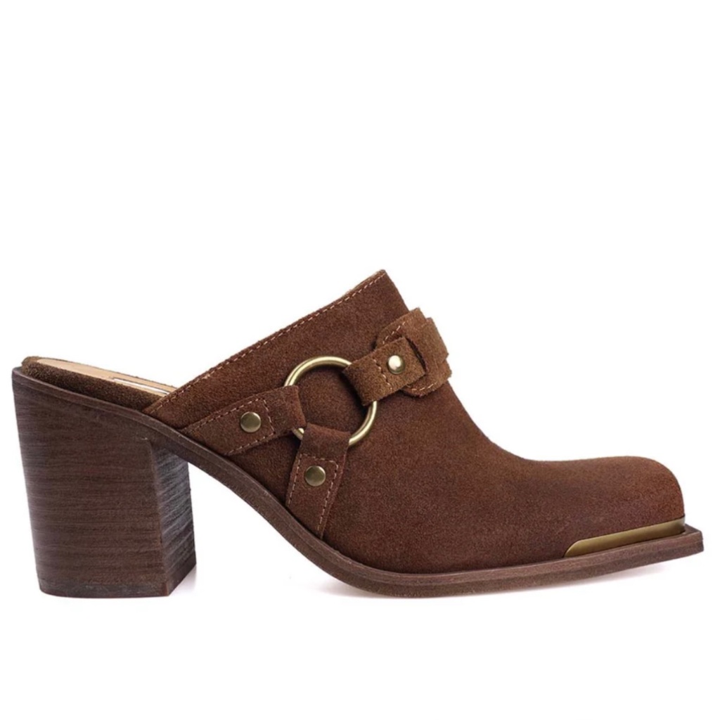 Zigi Bretti Block Heel Mule Cognac Sz 9